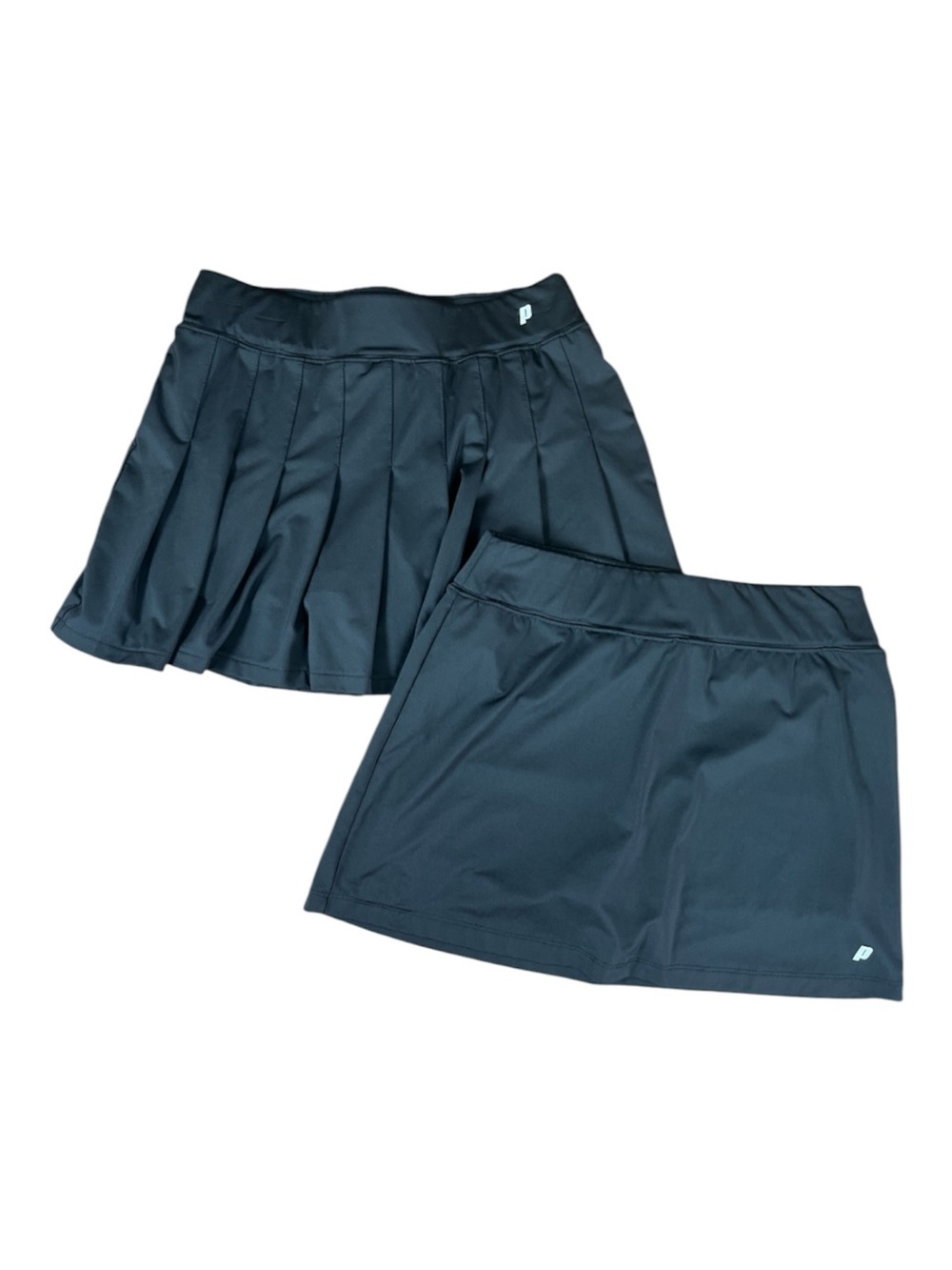 Prince Athletic Tennis Skort Bundle Set of 2 Black Pleated & A-Line Size L 14